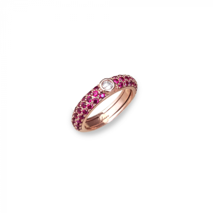 Anello Labrioro donna Easy Chic Rose Gold e zirconi