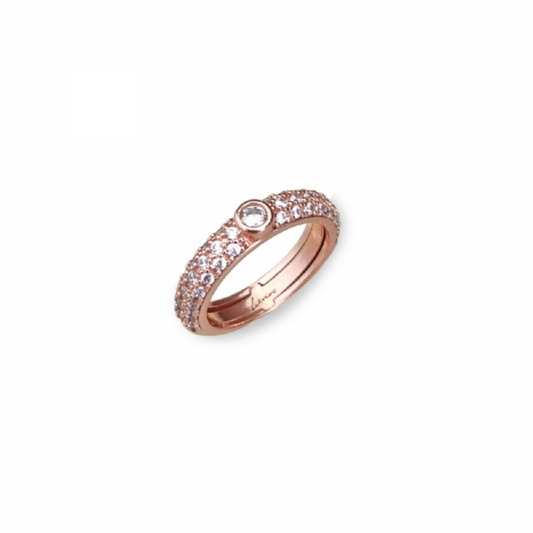 Anello Labrioro donna Easy Chic Rose Gold e zirconi