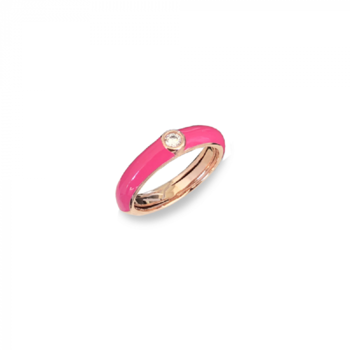 Anello Labrioro donna Easy Chic Rose Gold e smalto