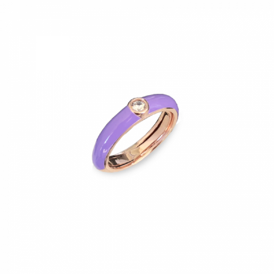 Anello Labrioro donna Easy Chic Rose Gold e smalto