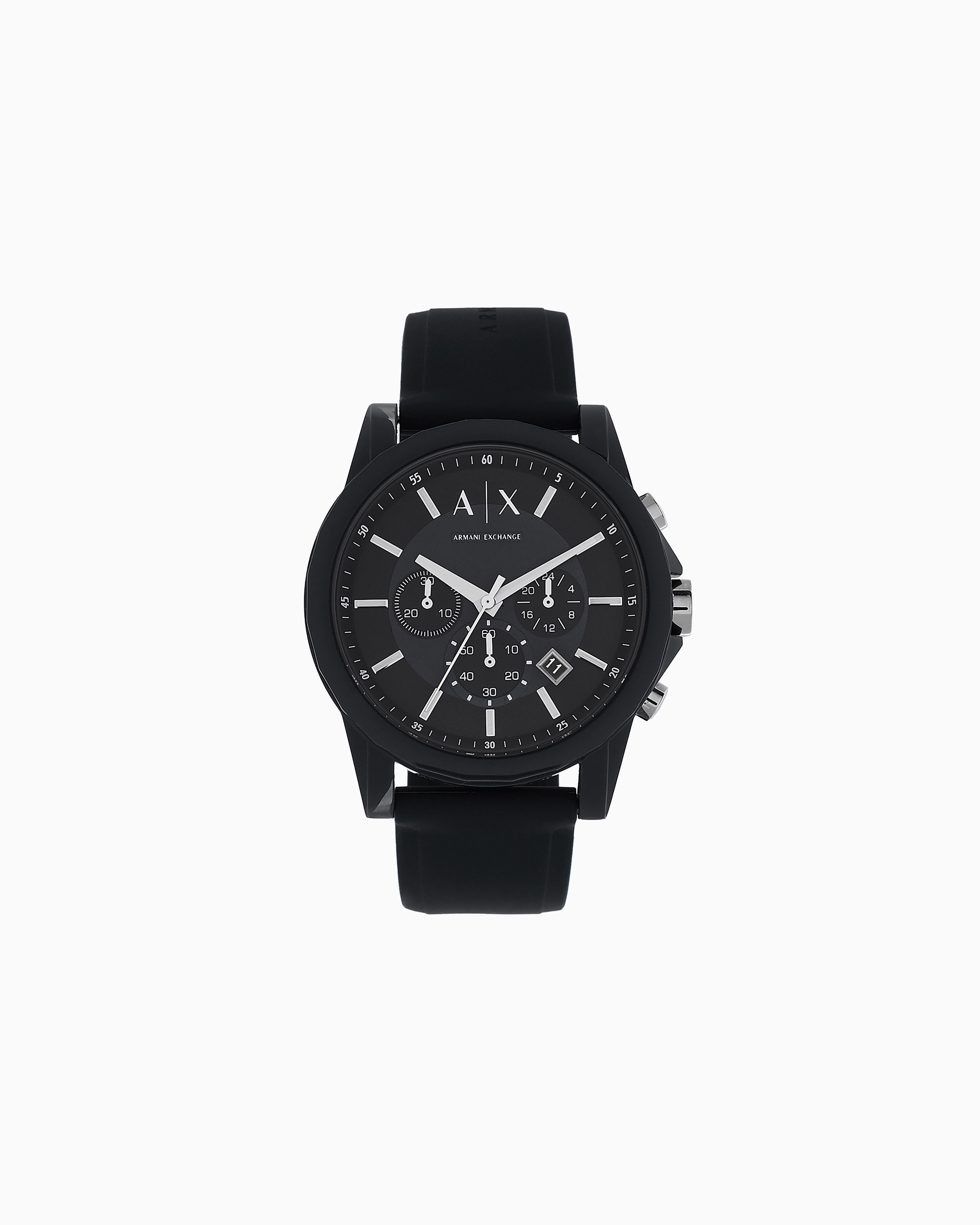 Orologio uomo Armani Exchange Silicone e quadrante nero satinato