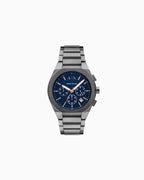 Orologio uomo Armani Exchange Acciaio canna di fucile e quadrante blu