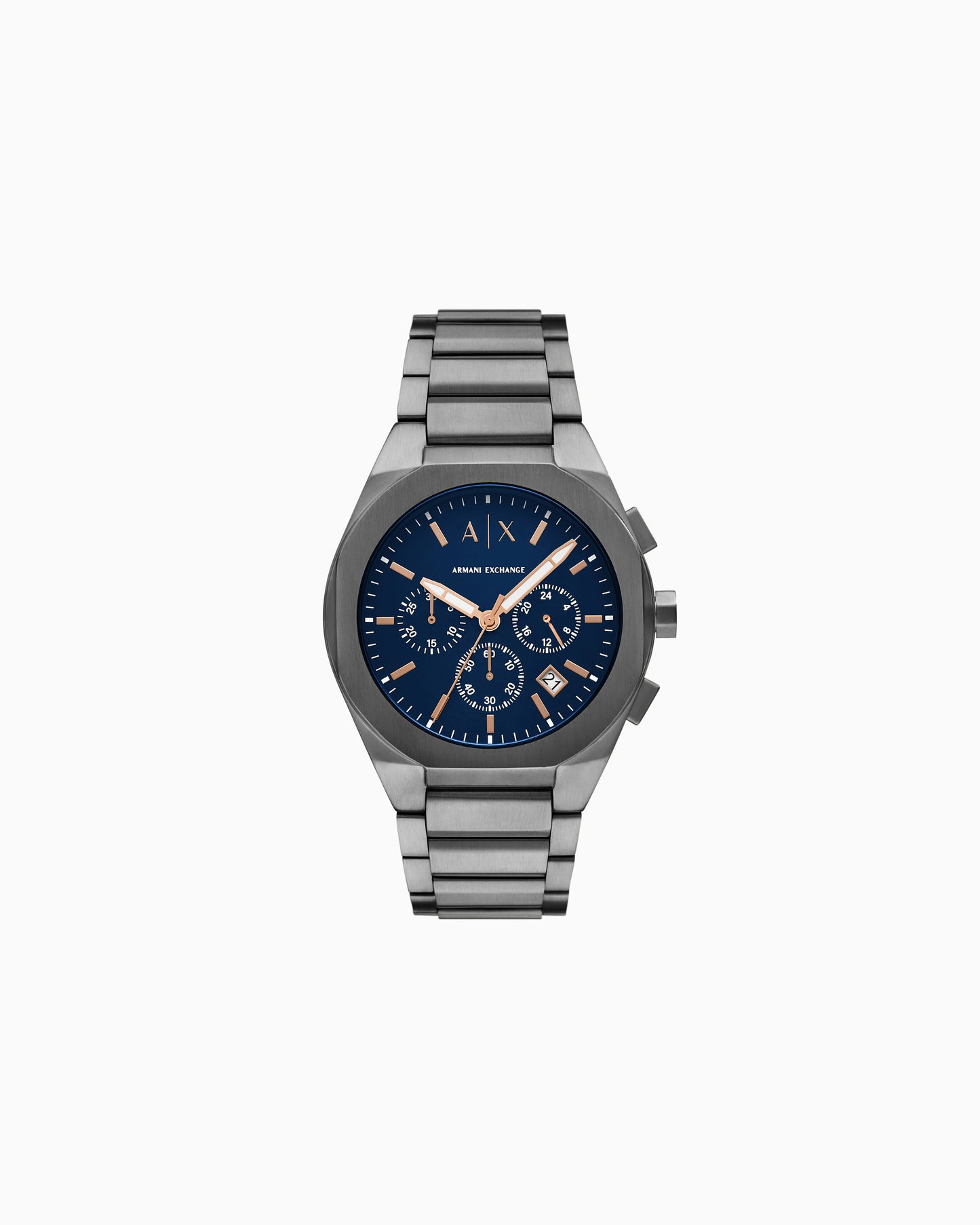 Orologio uomo Armani Exchange Acciaio canna di fucile e quadrante blu