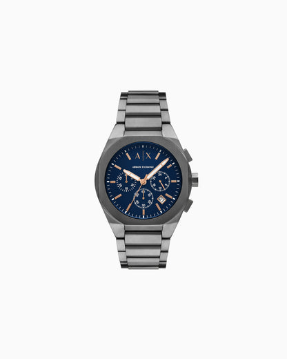 Orologio uomo Armani Exchange Acciaio canna di fucile e quadrante blu