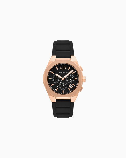 Orologio uomo Armani Exchange Silicone nero e Quadrante bronzo