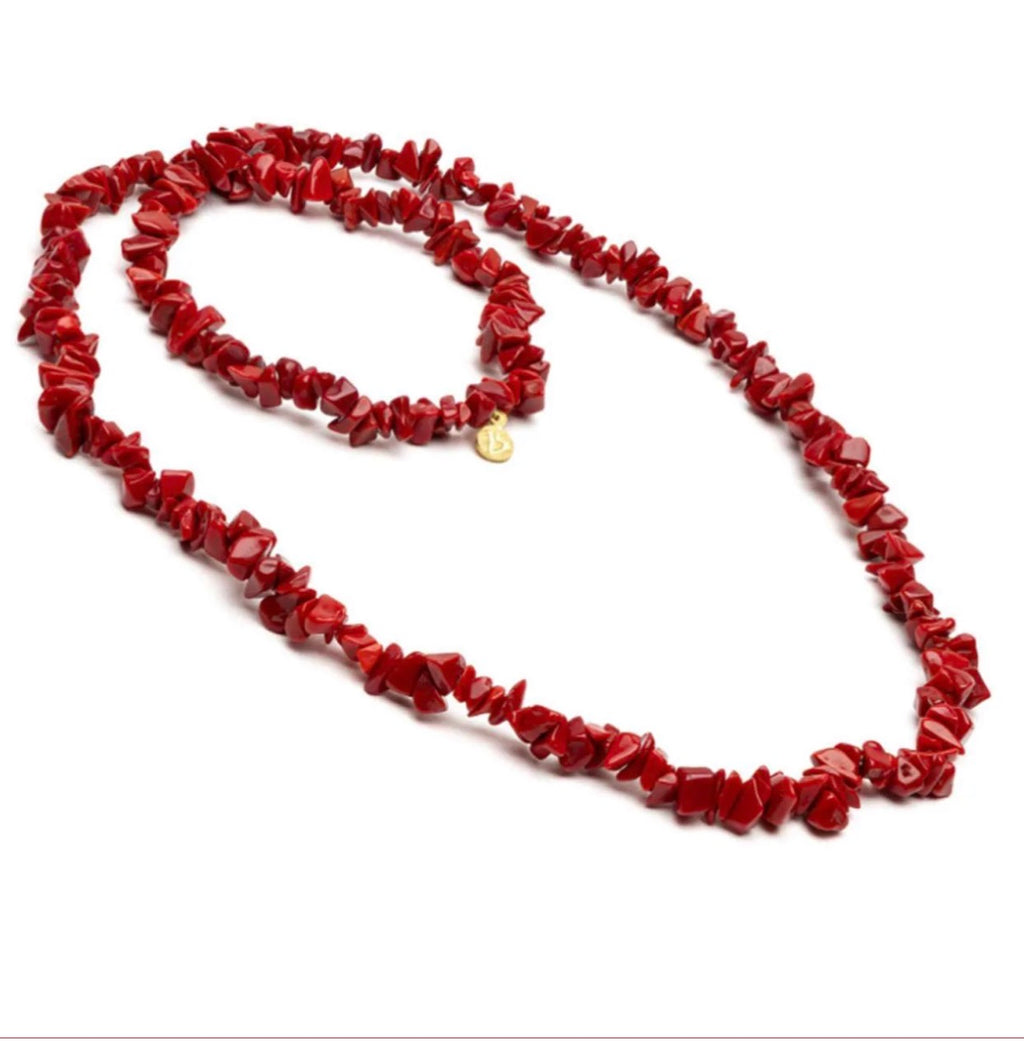 Collana Vestopazzo Coral Elastica corallo