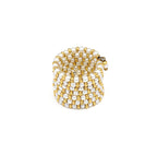 Anello Vestopazzo donna regolabile fascia a fisarmonica mix con perle