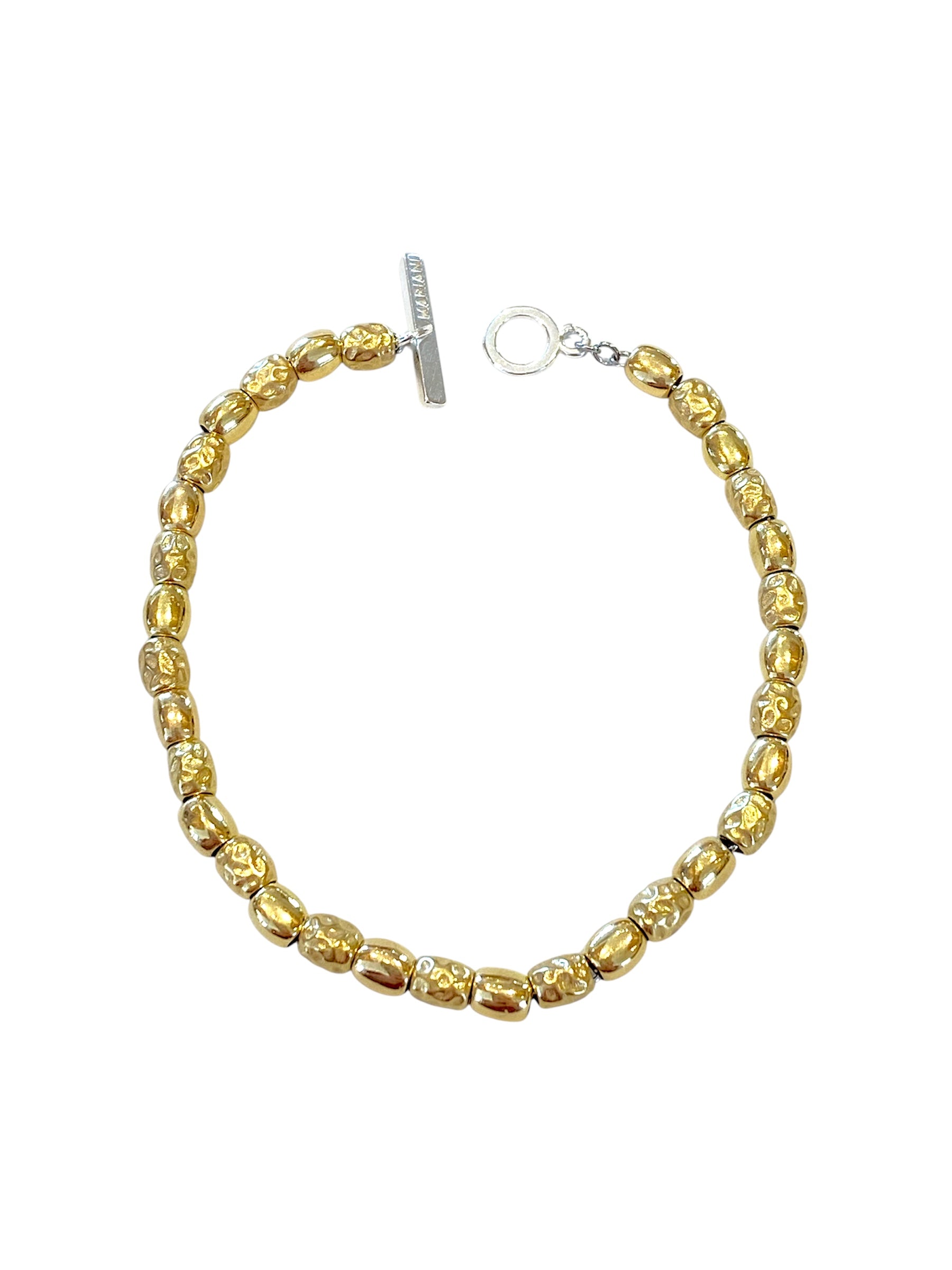 Bracciale Edoardo Mariani Ovo lucido e martellato bronzo