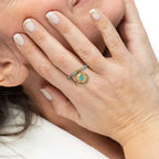 Anello Marlù donna elastico con sole pendente oro