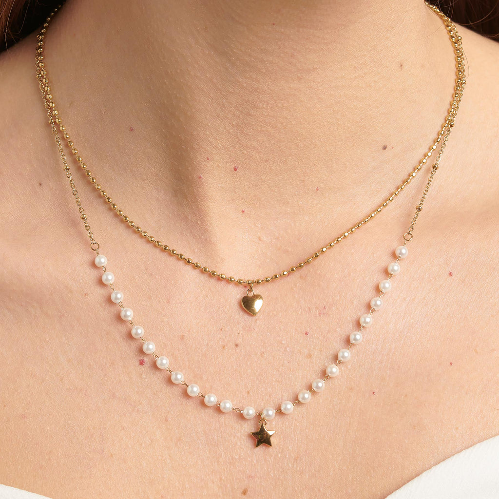 Collana donna Brosway Chant perline doppio filo