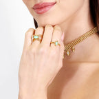 Anello Anartxy donna Prisma Verde acqua