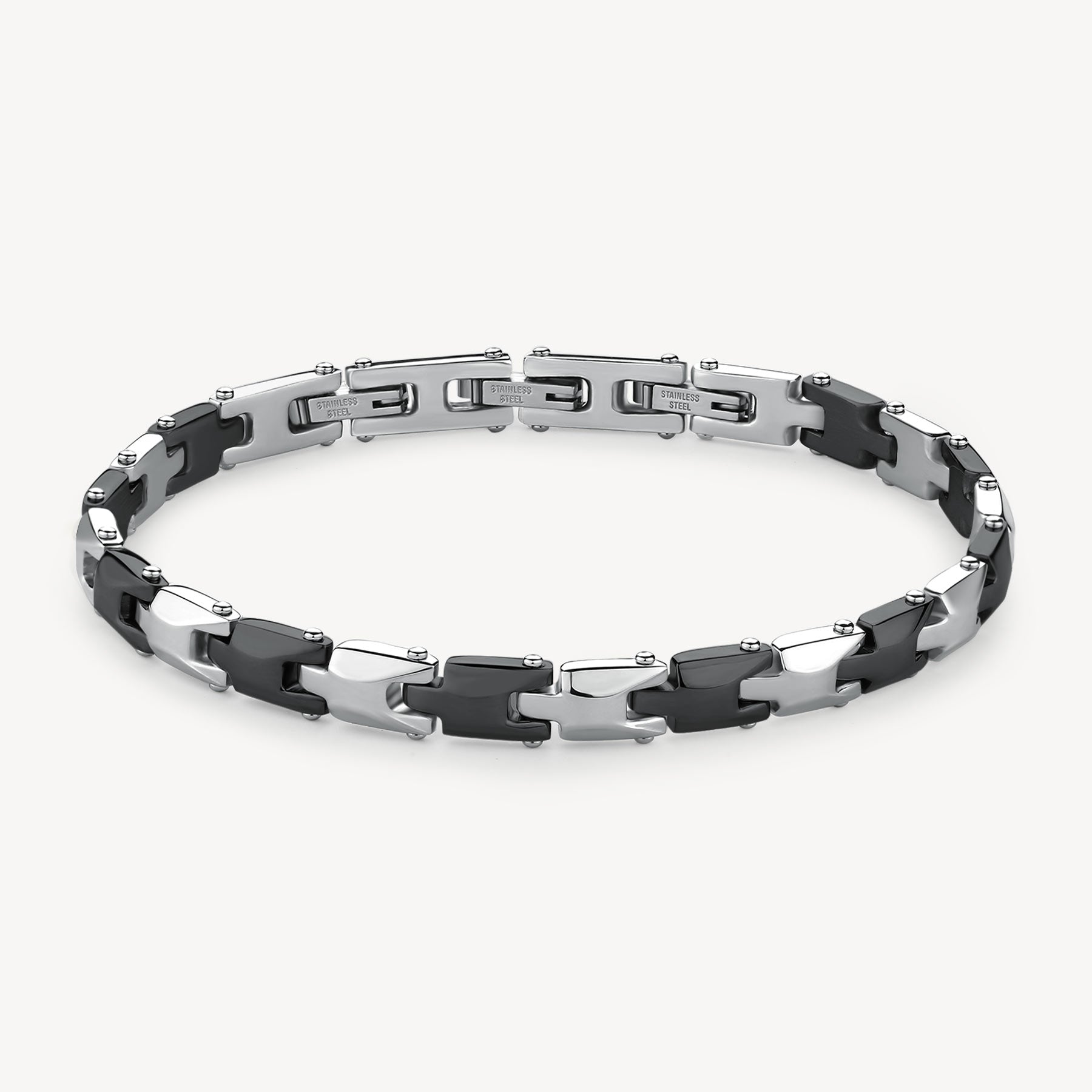 Bracciale uomo Brosway Backliner black/white