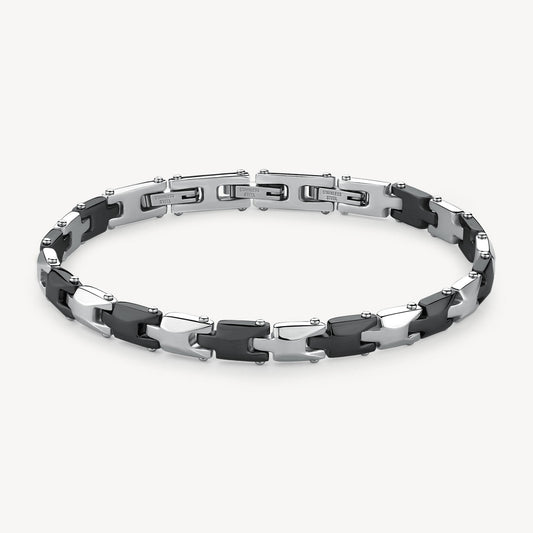 Bracciale uomo Brosway Backliner black/white