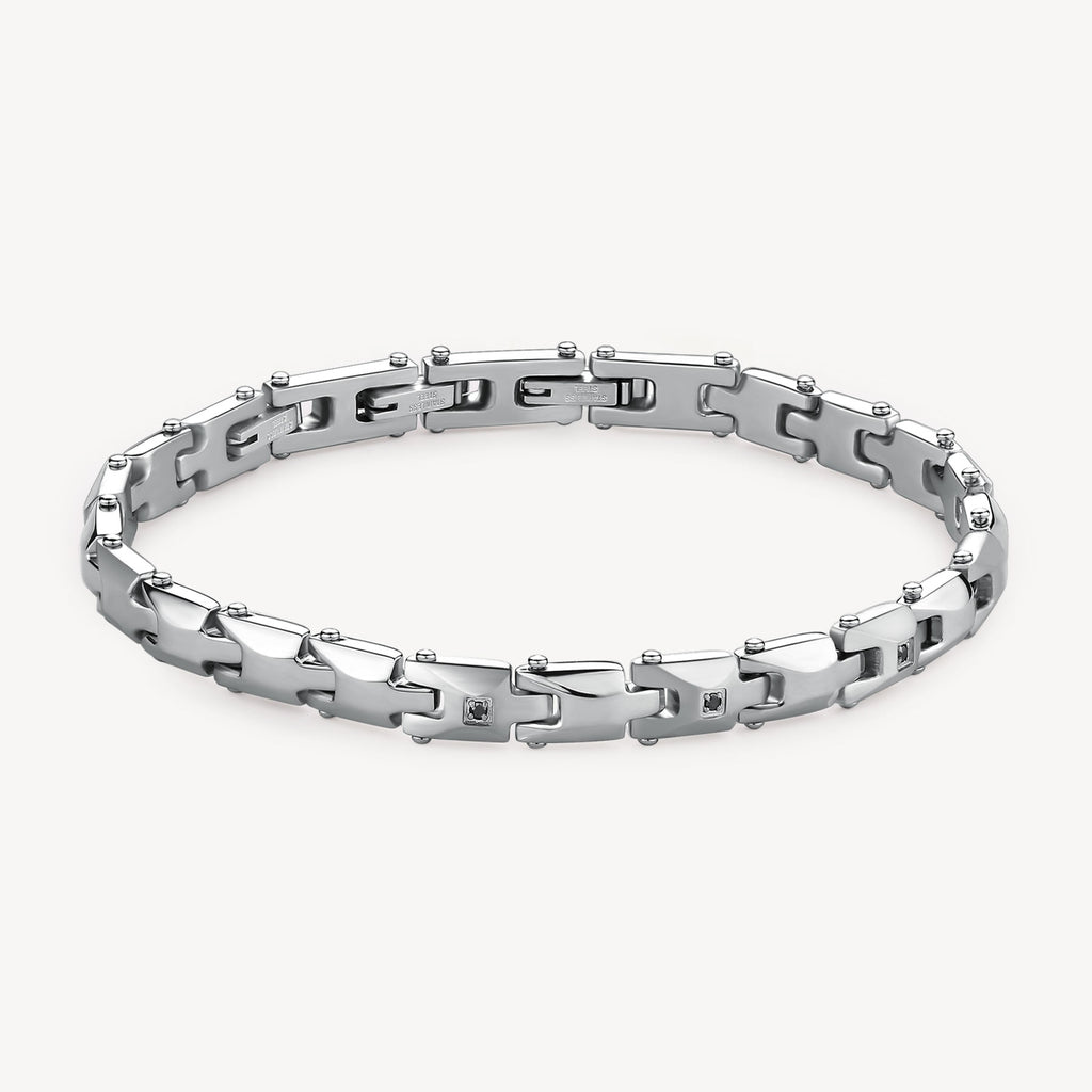 Bracciale uomo Brosway Backliner diamantini