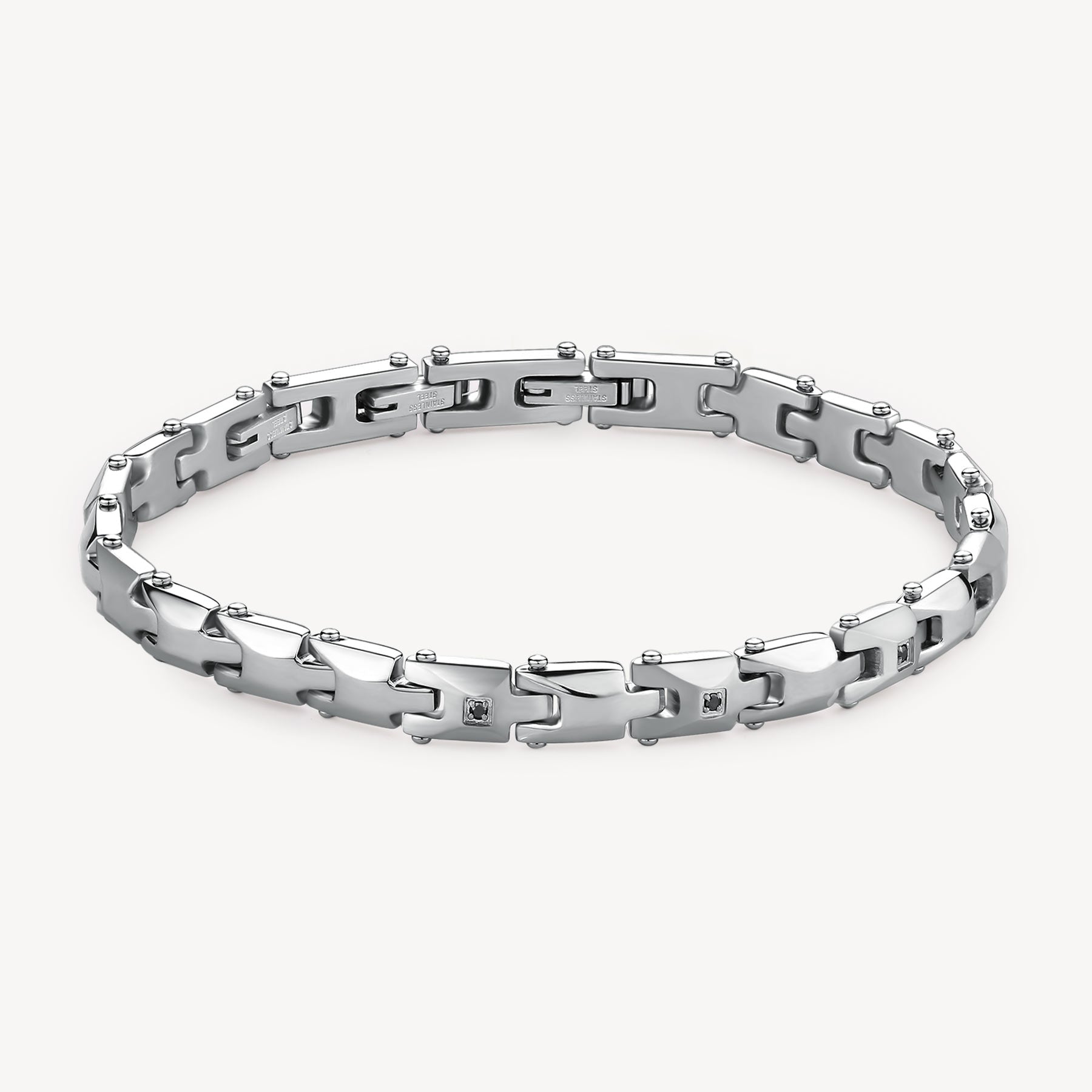 Bracciale uomo Brosway Backliner diamantini
