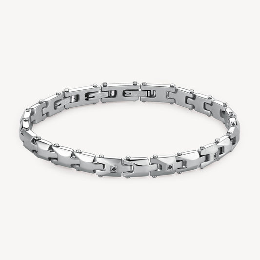 Bracciale uomo Brosway Backliner diamantini