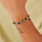Bracciale Brosway uomo Backliner Gold e zirconi neri