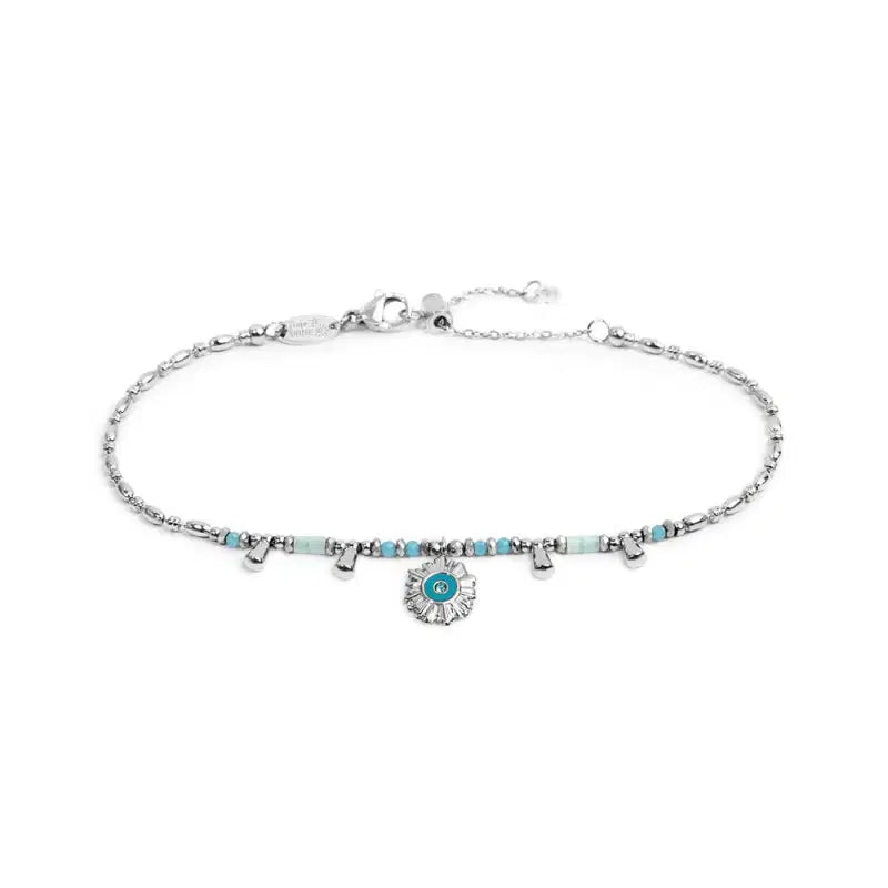 Bracciale Marlù donna catena chicco di riso con sole pendente
