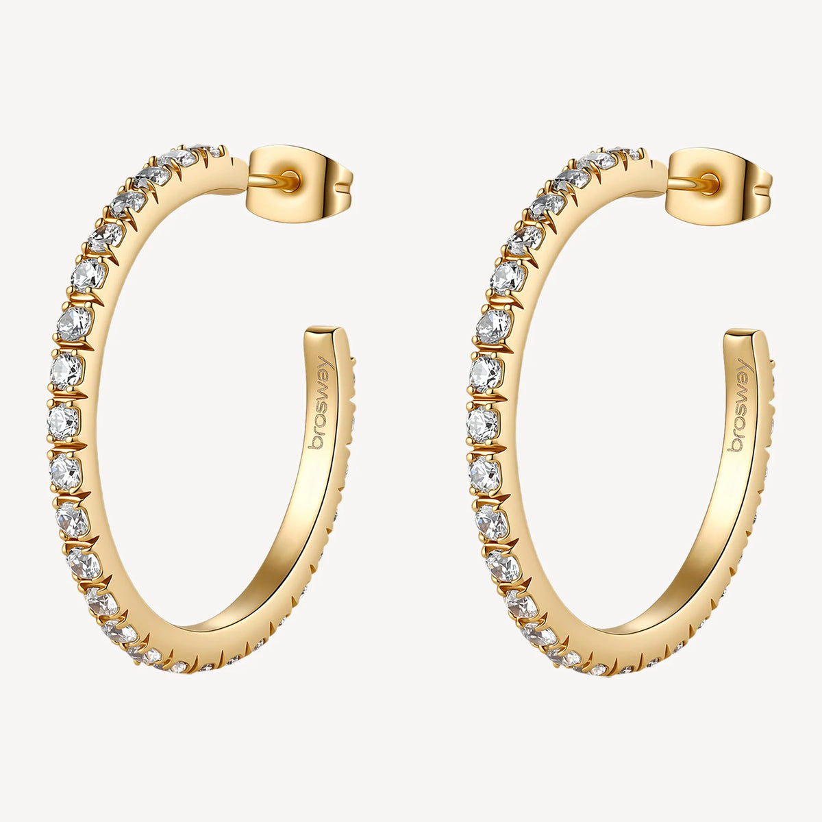 Orecchini Brosway donna Desideri Cerchi con zirconi gold