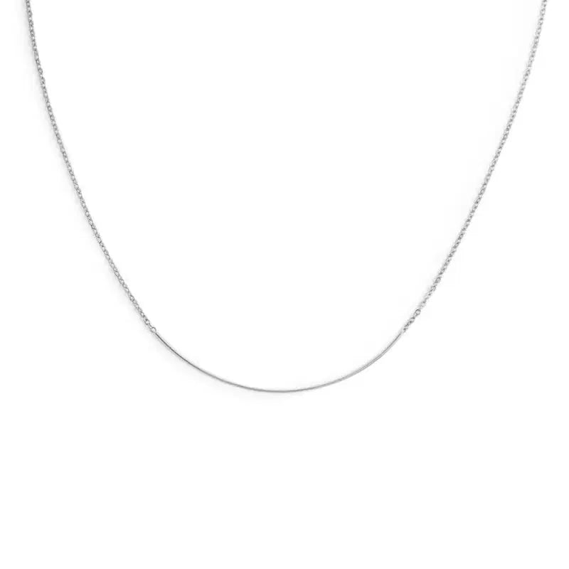 Collana Marlù catena cutting cross con centrale filo rigido