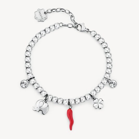 Bracciale Brosway donna Chakra Cornetto,elefante,quadrifoglio