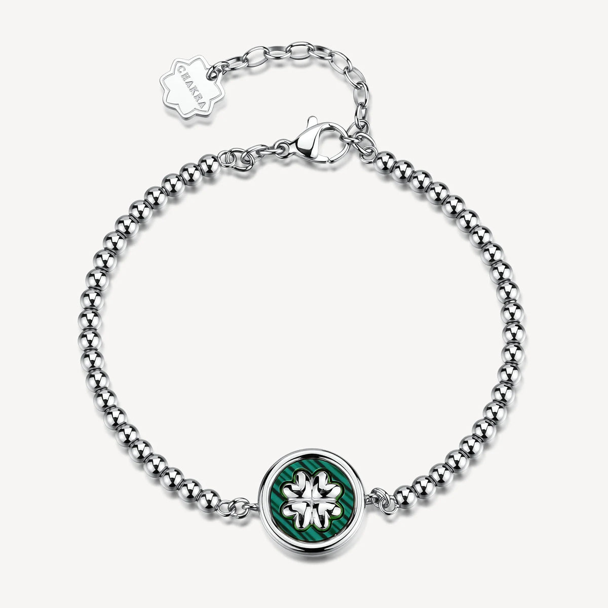 Bracciale Brosway donna Chakra Fortuna Quadrifoglio malachite