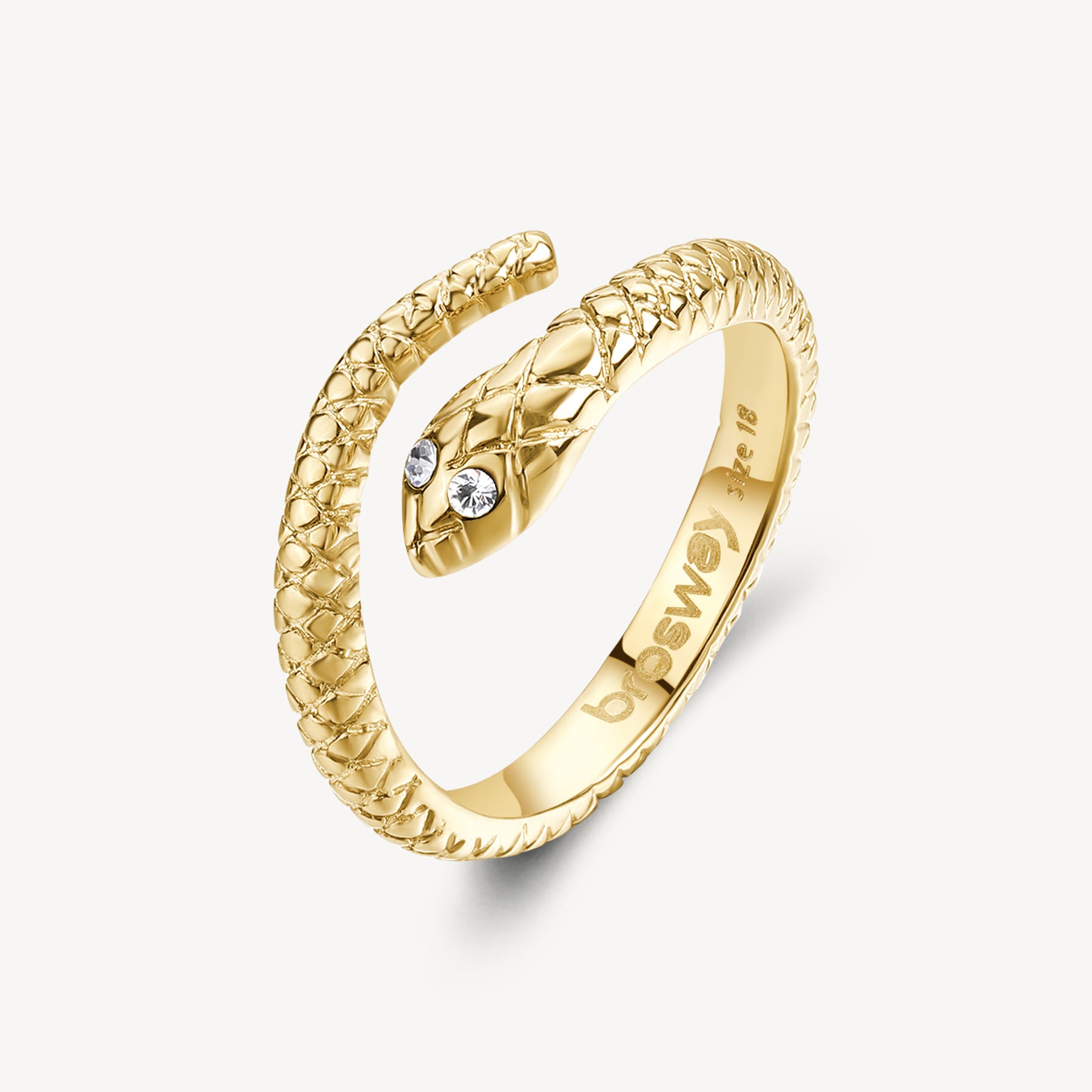 Anello Brosway Donna CHAKRA MISTICI Serpente Gold