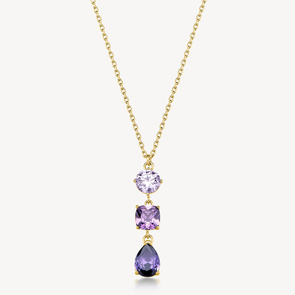 Collana Brosway donna Dreaming Gold e zirconi ametista
