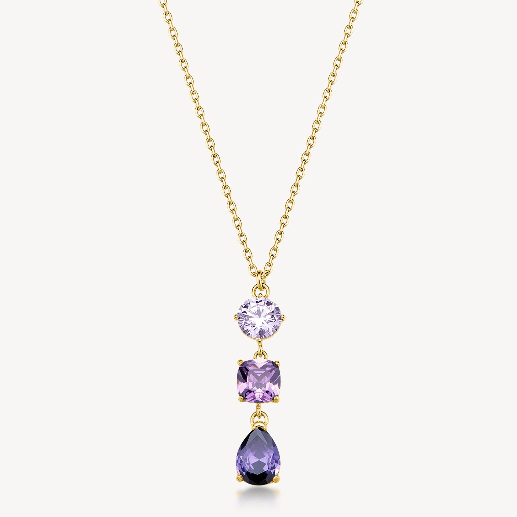 Collana Brosway donna Dreaming Gold e zirconi ametista