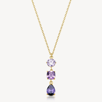 Collana Brosway donna Dreaming Gold e zirconi ametista