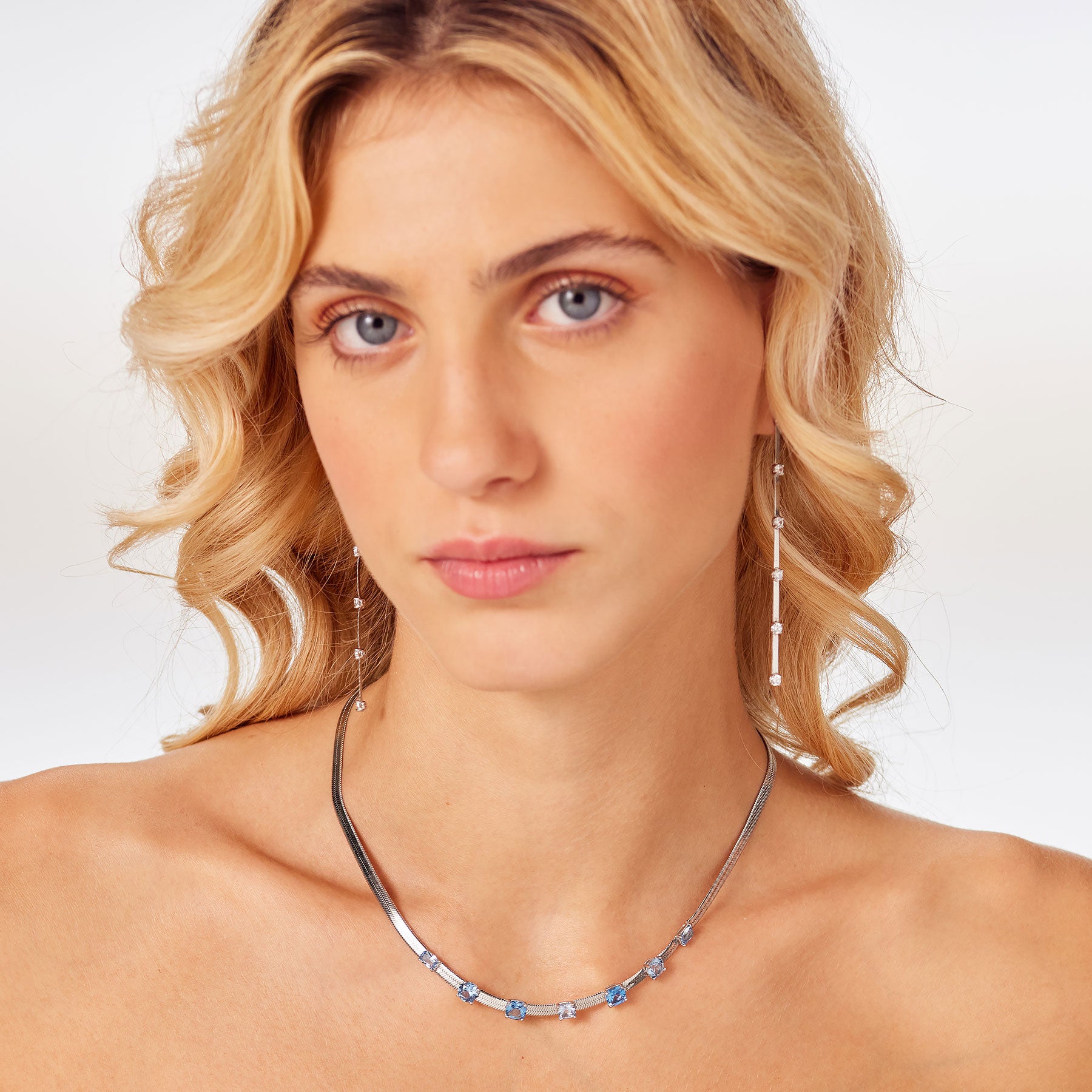 Collana Brosway donna Dreaming Snake con zirconi zaffiro