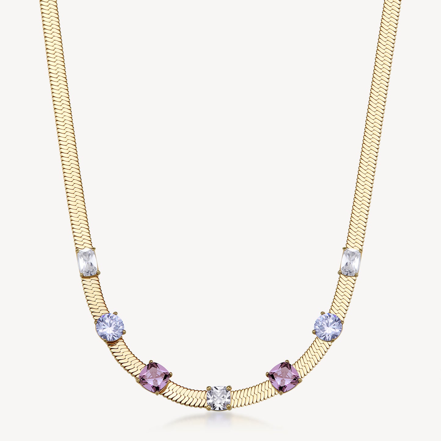 Collana Brosway donna Dreaming Snake gold e zirconi ametista