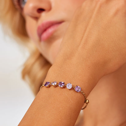 Bracciale Brosway donna Dreaming Zirconi ametista gold