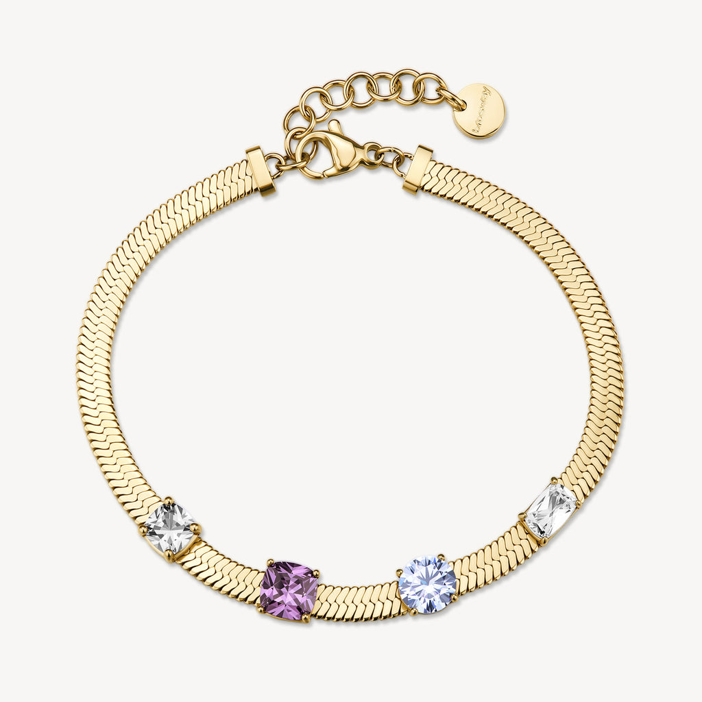 Bracciale Brosway donna Dreaming Snake gold e zirconi ametista