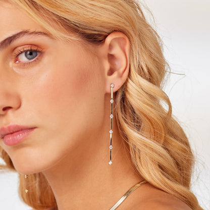 Orecchini pendenti Brosway donna Dreaming Snake gold con zirconi crystal