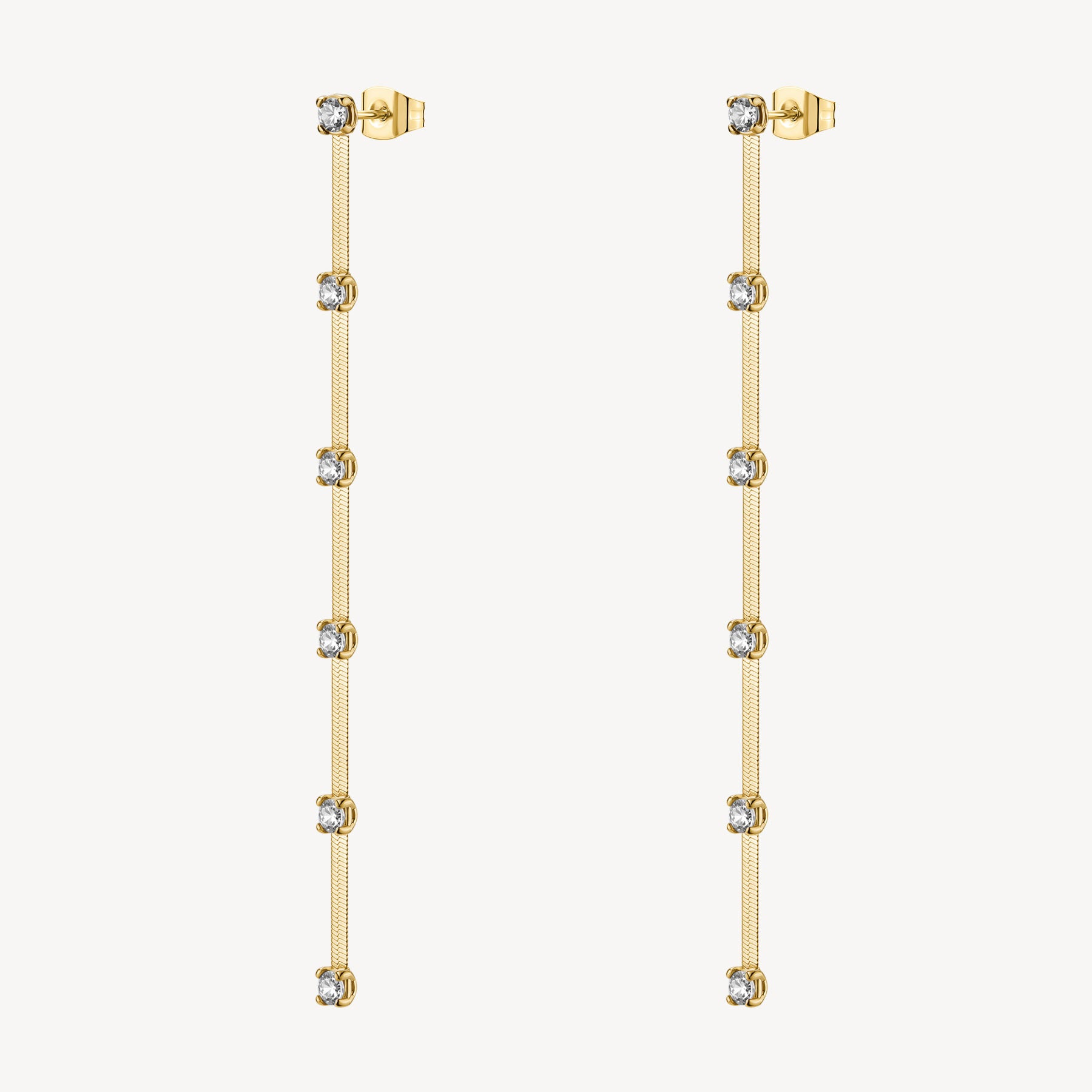 Orecchini pendenti Brosway donna Dreaming Snake gold con zirconi crystal