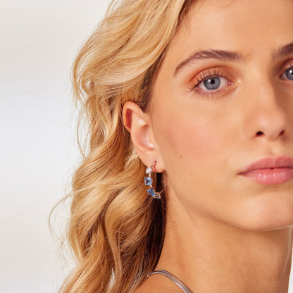 Orecchini a cerchio Brosway donna Dreaming Zirconi zaffiro