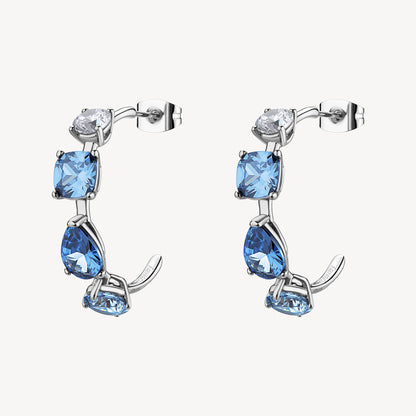 Orecchini a cerchio Brosway donna Dreaming Zirconi zaffiro