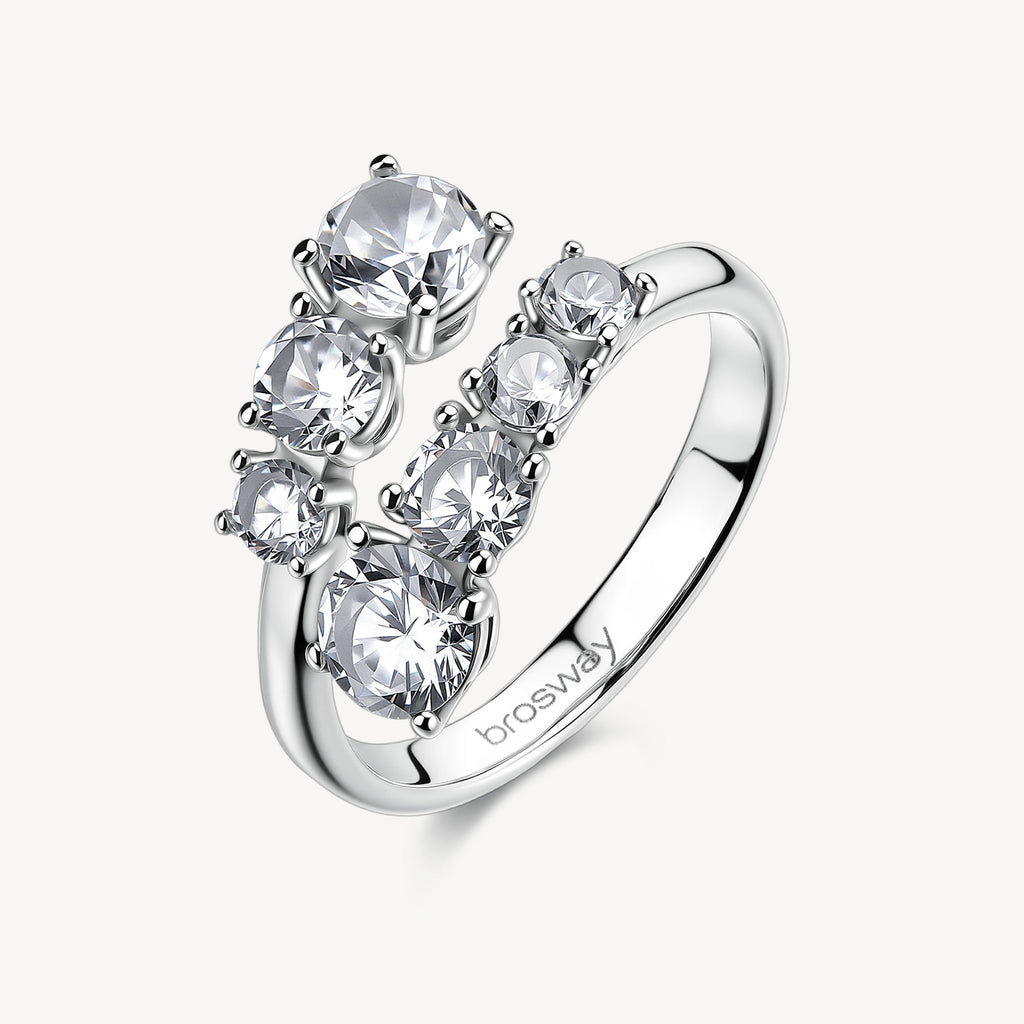 Anello Brosway donna Dreaming Contrarié con zirconi crystal