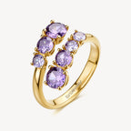 Anello Brosway donna Dreaming Contrarié gold con zirconi ametista