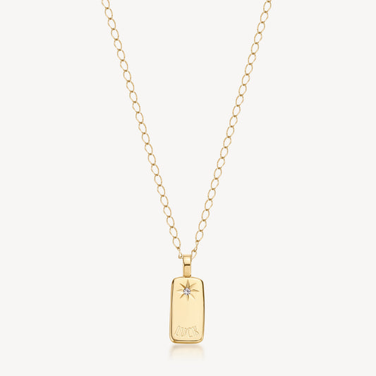 Collana Brosway Essential Piastrina Luck gold
