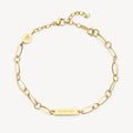 Bracciale Brosway Essential Catena ovale e piastrina gold