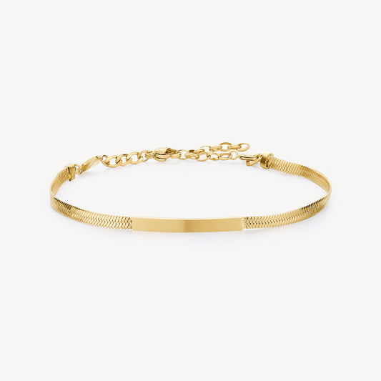Bracciale Brosway Essential Snake con piastrina gold