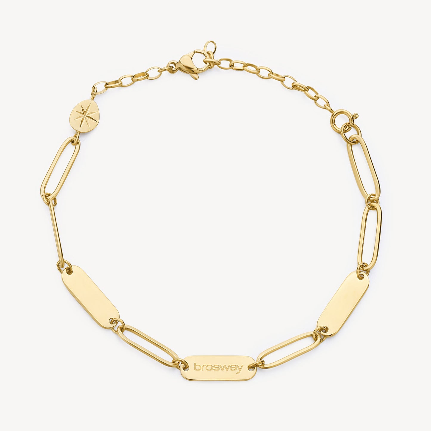 Bracciale Brosway Essential Catena e piastrine gold