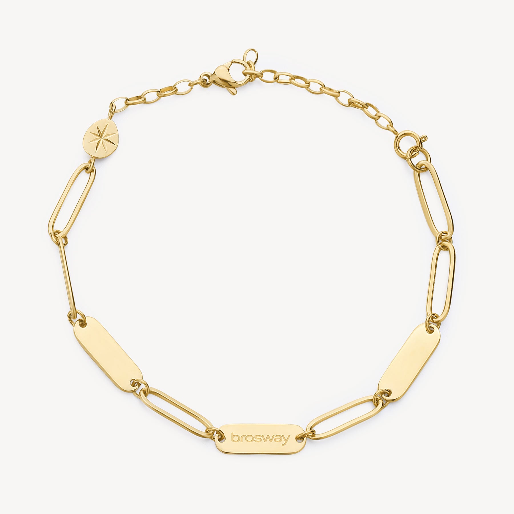 Bracciale Brosway Essential Catena e piastrine gold