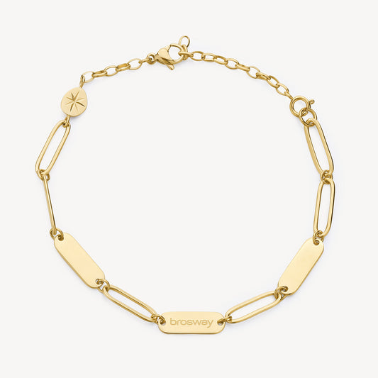 Bracciale Brosway Essential Catena e piastrine gold