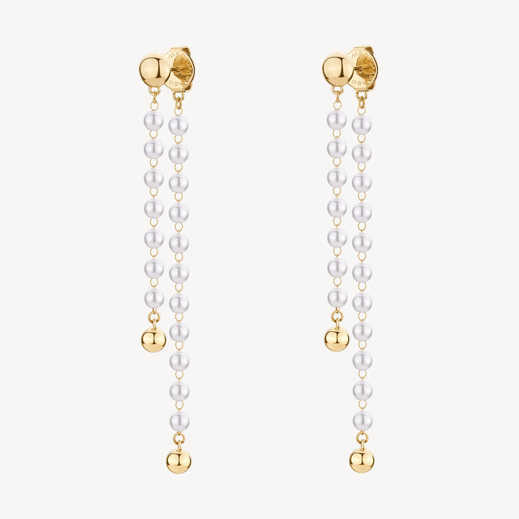 Orecchini pendenti Brosway Essential Perle gold