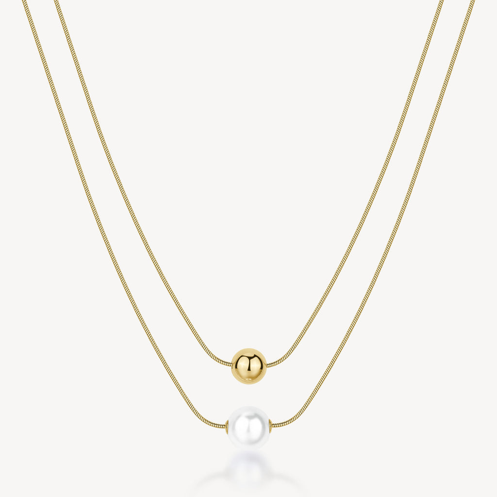 Collana Brosway donna Perfect Perla e sfera gold