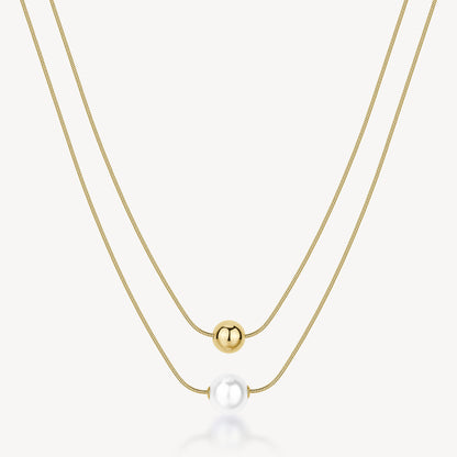Collana Brosway donna Perfect Perla e sfera gold