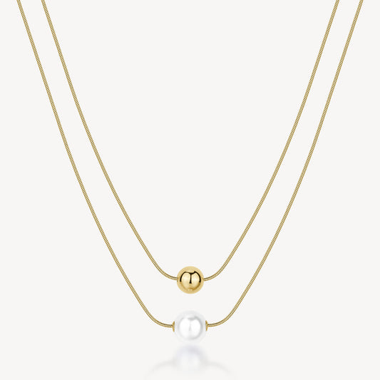 Collana Brosway donna Perfect Perla e sfera gold